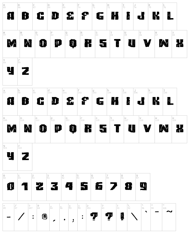 VTKS Highlight font map
